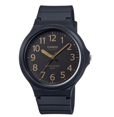 CASIO 簡約指針休閒錶(MW-240-1B2)考生推薦考試專用錶4公分大錶面 超薄石英錶大字清楚 新款式