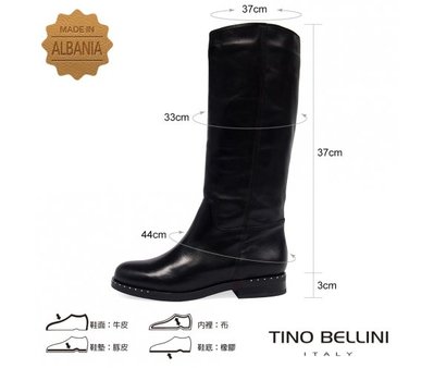 TINO BELLINI 黑色直筒長靴