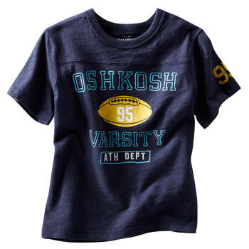 【安琪拉 美國童裝/生活小舖】Oshkosh 藍色橄欖球造型T恤上衣, 另有Gymboree T恤