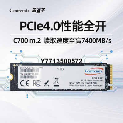 芯點子 C700 1T PCIe4.0 M.2筆記電腦本桌機SSD m2固態硬碟1TB