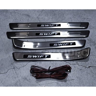 威德汽車精品 SUZUKI 12 NEW SWIFT LED 門檻踏板 材質 白鐵不鏽鋼