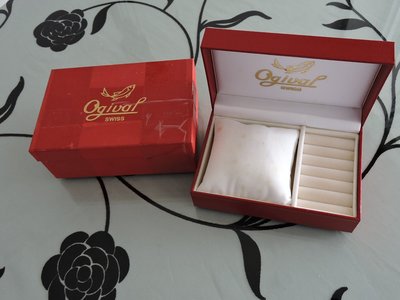 真品 愛其華 Ogival 原廠手錶盒 錶盒 收納盒 手鍊盒 珠寶盒