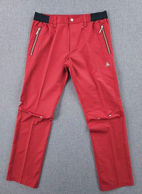 全新 le Coq Sportif 公雞牌 暗紅色 彈性材質 休閒長褲 (W32)