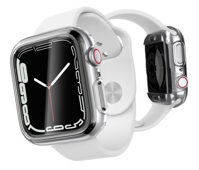 快速出貨X-doria全透明手錶殻Apple Watch 7 41mm 45mm TPU 刀鋒360X系列 全包覆保護殼