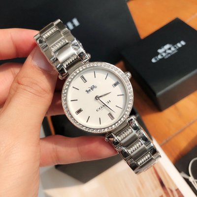 雅格時尚精品 COACH  新款紐約帕克系列 水晶鑲鑽(1)優雅時尚手錶 腕錶  美國代購