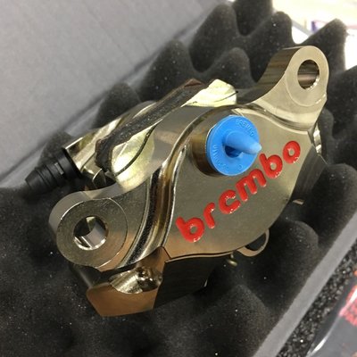 【RU888】Brembo CNC HPK 對二螃蟹鍍鎳版 P2 34mm 鎖點孔距84mm (通大螃蟹鎖點)