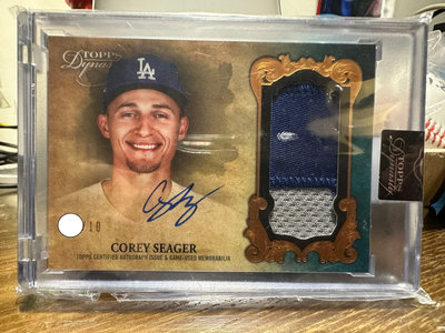 (記得小舖)MLB 洛杉磯道奇 世界大賽MVP Corey Seager 2021 Topps Dynasty Game Used Patch 親筆卡面簽名 限
