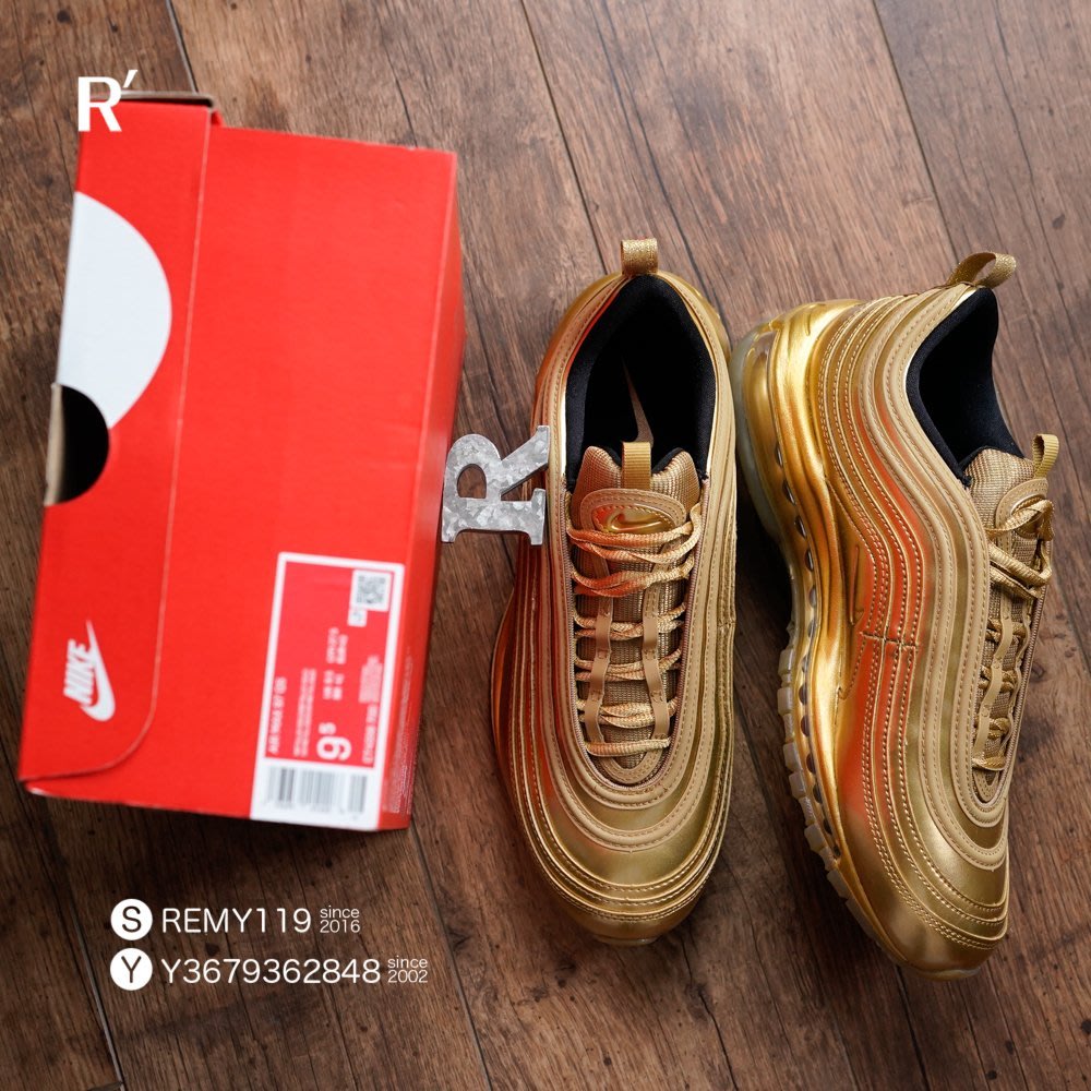 R'代購Nike Air Max 97 QS Gold Metal 開運黃金土豪金CT4556-700 男女