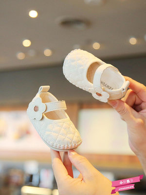 春季6到12個月嬰兒鞋軟底一歲女寶寶學步鞋嬰幼兒公主鞋子春秋款8.