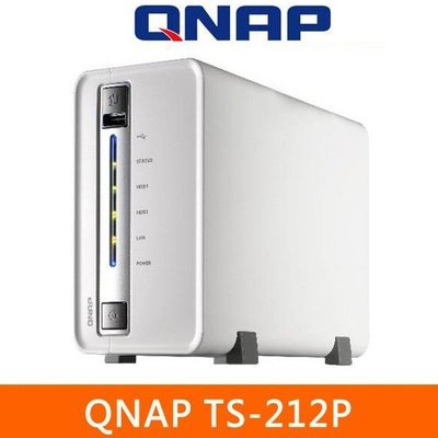5Cgo【權宇】QNAP TS-212P 搭載 QTS 4.0 免CD雲端安裝iOS或Android 含稅 會員扣5%