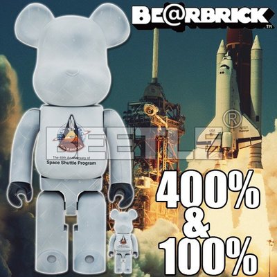 BEETLE BE@RBRICK NASA SPACE SHUTTLE 40TH 週年紀念 太空梭 100 400%