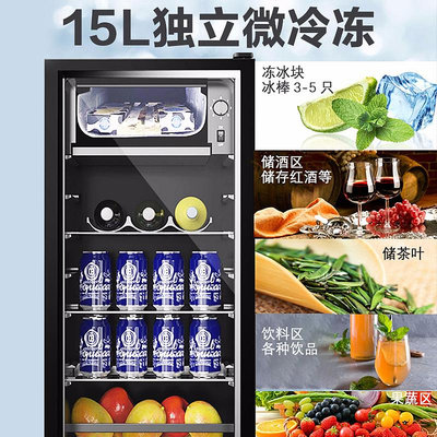 志高冰吧小型冰箱家用冷藏冰柜展示柜飲料紅酒柜茶葉保鮮柜1348