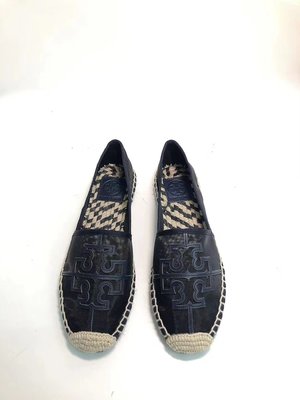 ╭☆包媽子店☆ TORY BURCH Ines Espadrille 透氣網眼布草編底漁夫鞋 懶人鞋((特價款))