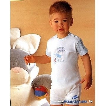 【西班牙 Abanderado】(0952)嬰兒連身衣(肩扣短袖-小船)(尺寸3)