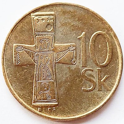 【古幣收藏】2003年斯洛伐克10克朗硬幣 26.7毫米