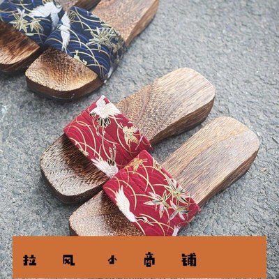 拉風賣場-木屐女包頭一字拖鞋女日式涼拖cos日本厚底木拖鞋夏高跟和風-快速安排