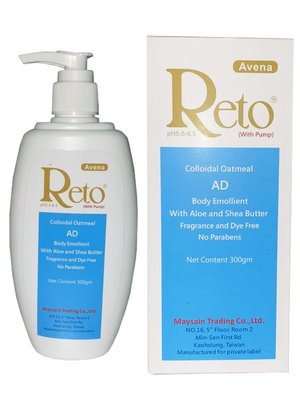 【Reto】原型燕麥膠體AD身體滋潤乳液(壓頭包裝)300ml