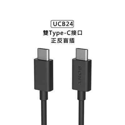 【一年保固】SONY UCB24 雙Type C 原廠快充傳輸線 USB-C USB3.1 高速傳輸線 快充線 袋裝