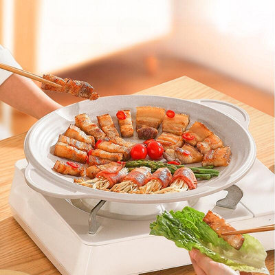 卡式爐瓦斯燒烤盤 韓國專用電磁爐煎盤 戶外烤盤 煎烤一件式 非電烤 麥飯石烤盤烤肉盤韓系戶外