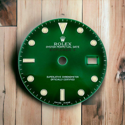 樂時計 ROLEX 勞力士 16570 探險家二型 後改 HGSG (胡搞瞎搞)面盤 綠油精配色 原廠面盤改裝品