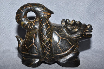 紅山文化隕石龍龜，有磁性，包漿細膩，，重量2.93千克，1828579【萬寶樓】古玩 收藏 古董
