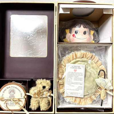 不二家陶瓷泰迪熊2005人形日本初代早期收藏