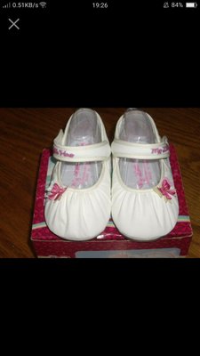 女童鞋白色娃娃鞋-15號內長15cm只再家試穿