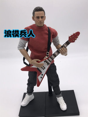 新款推薦收藏模型 兵人 1/6 樂器 吉他 貝斯 電吉他 V型紅色 精美盒裝 BJD 小布 促銷