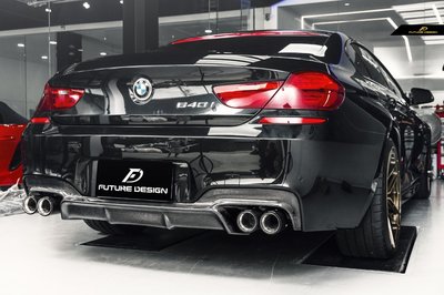 【政銓企業有限公司】BMW F06 F12 F13 MTECH 專用 3D款 高品質 抽真空 卡夢 四出 後下巴免費安裝