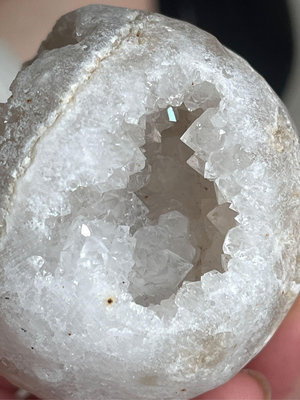摩洛哥白水晶晶洞球 開口笑 天然水晶球 淨化磁場