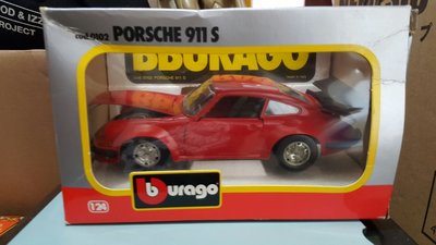 金錢貓雜貨 全新 BBURAGO 1/24 合金車 Die Cast Porsche 911S