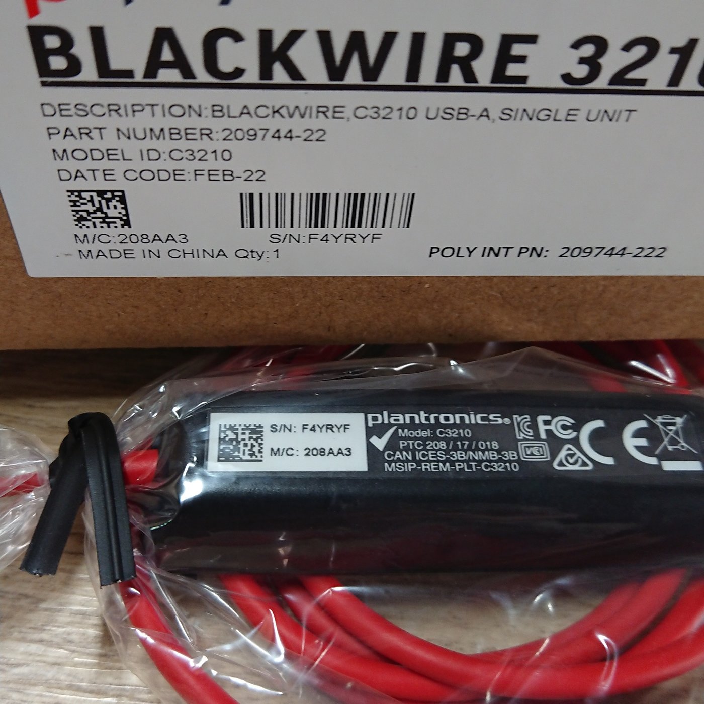 全新原廠原裝現貨 2年保固Plantronics Blackwire C3210 USB辦公商務網路會議遠距教學頭戴式降噪耳機