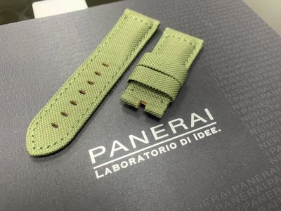 特價【永大精品】Panerai 沛納海 軍綠色 短版 錶耳 24mm✖️22mm 全新品手工小牛皮編織錶帶