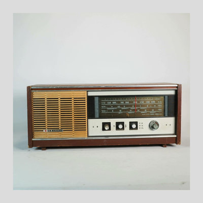 古董懷舊老物件春雷木殼老式晶體管半導體收音機1980年代老上