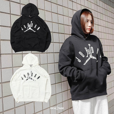 NIKE JORDAN FLIGHT MVP HOODIE 米白 黑色 印花 內刷毛 休閒 帽T 男女款【FD7416】