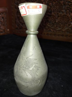 P0021 暗龍酒壺 酒杯 龍雕 古龍飛龍 早期收藏 高15cm 直徑7cm 特價 銅壺