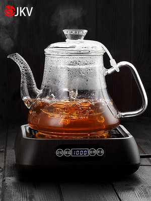生活倉庫~jk耐熱玻璃煮茶壺煤氣電陶爐燒水壺全自動過濾養生蒸汽煮茶器茶具
