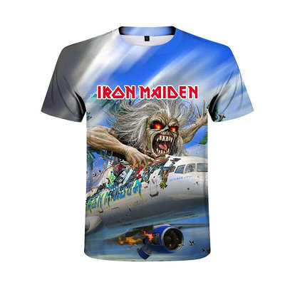 2020Iron Maiden鐵娘子樂隊3D數碼印花 夏季男女式短袖T恤 LT6