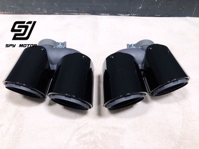 【SPY MOTOR】Porsche Macan Cayenne 三層運動鈦黑尾飾管
