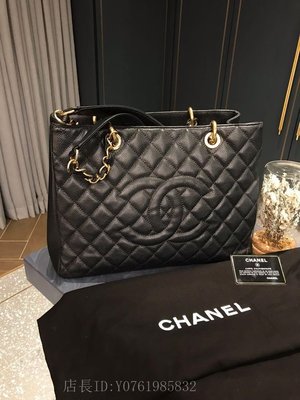 極美二手Chanel GST XL Tote 豆腐包 購物包 托特包 上班包 公事包牛皮金扣 經典現貨