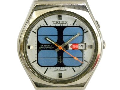 [專業模型] 機械錶 [TELUX 7678-A] 鐵力士 圓型自動錶[太陽能面+星期+日期][21石]中性錶/軍錶