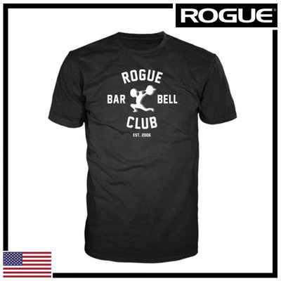 ►瘋狂金剛◄ 黑 ROGUE BARBELL CLUB 2.0 SHIRT 槓鈴俱樂部 二代 T恤