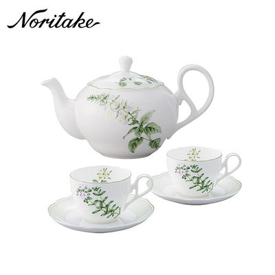 Noritake則武 ENGLISH HERBS英式茶具骨瓷咖啡杯碟套裝禮盒