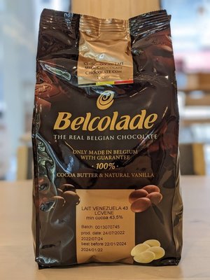 貝可拉產地精選委內瑞拉牛奶巧克力 43％ - 1kg 比利時 BELCOLADE 穀華記食品原料