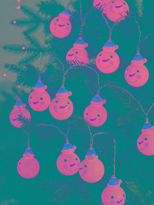聖誕裝飾 聖誕禮物圣誕樹上雪人裝飾發光燈串小彩球圣誕節裝扮用品布置掛飾掛件道具
