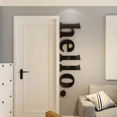 hello英文字母 3D 立體創意壁貼 壓克力壁貼 室內設計 裝潢佈置 家庭裝飾