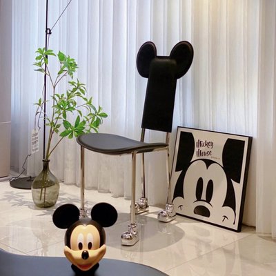 中古米奇椅子家用客廳創意藝術餐桌椅設計師網紅餐椅個性經典ins