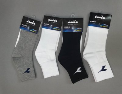 尼莫體育 DIADORA 運動襪  3D極速吸汗運動短襪 厚底 襪子 ( 25cm~27cm)台灣製 一次購買12雙