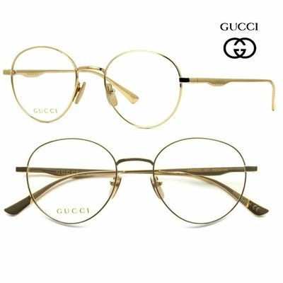 Gucci ►（ 淡金色 ）鈦金屬框 貓眼框型 眼鏡 光學鏡框 中性款｜100%全新正品｜特價!