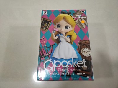 日貨 迪士尼 愛麗絲拿藥水瓶 Q Posket 一般色 大眼娃娃公仔盒裝BP景品 日本正版